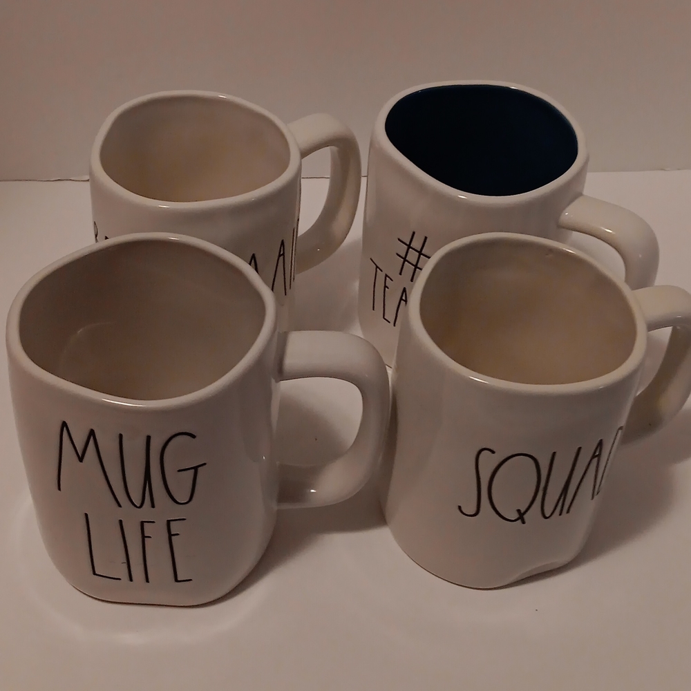 4 Rae Dunn Mugs